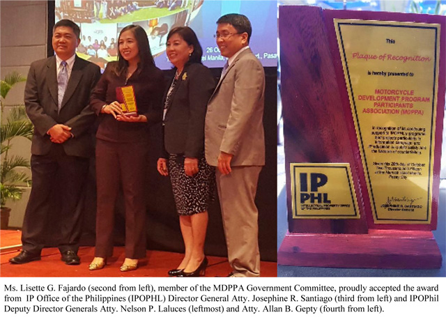 MDPPA is proud recipient of Intellectual Property Champion Award